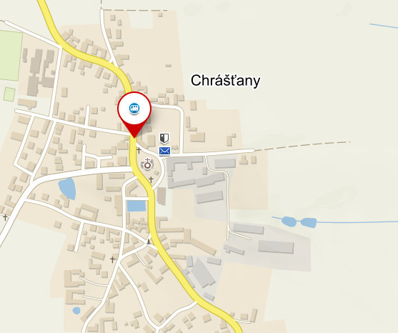 Mapa s polohou obce Chrášťany