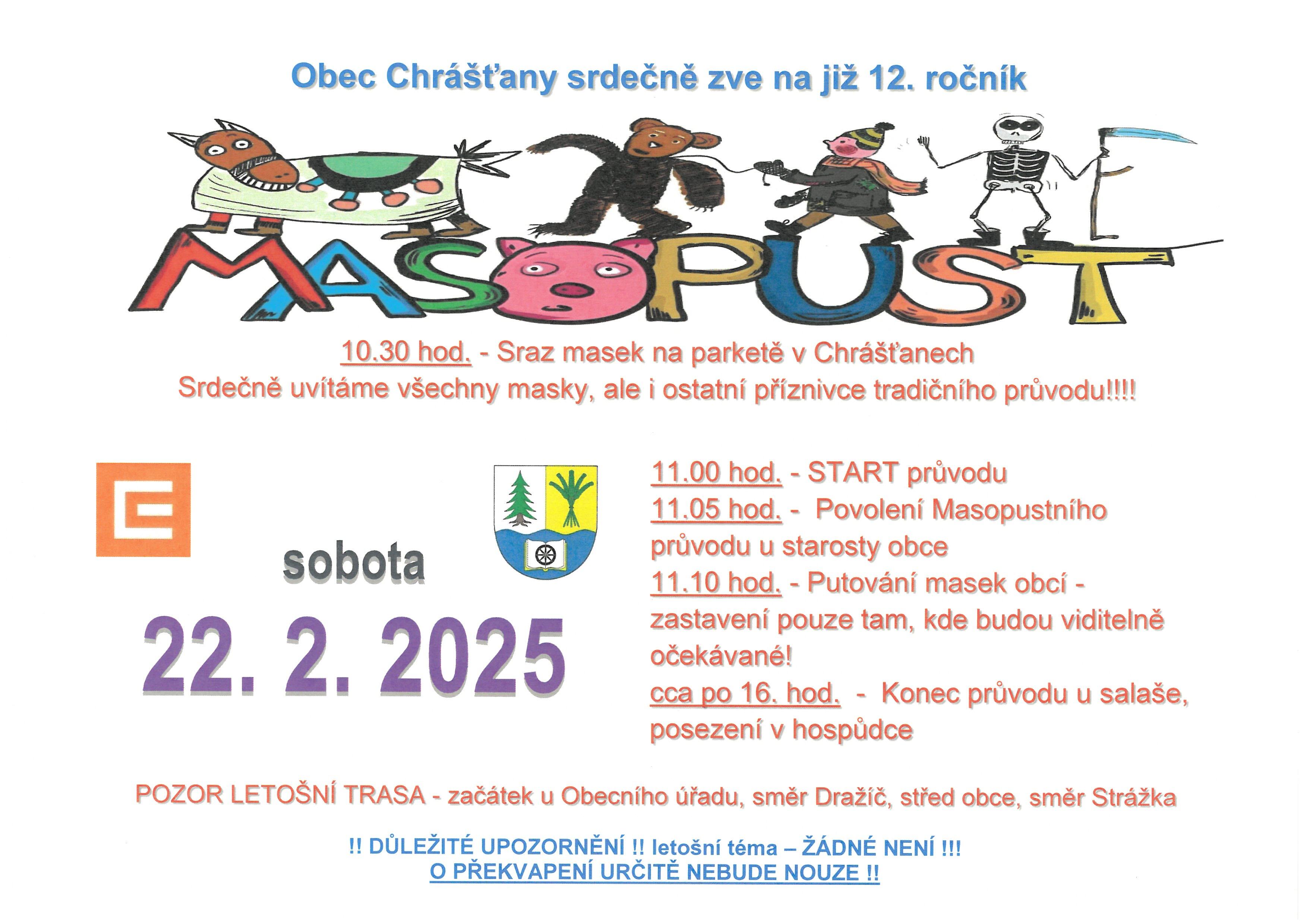 MASOPUST V CHRÁŠŤANECH 2025